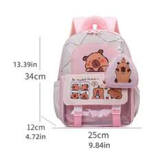 New School Backpack Lady Student Backpack Backpack School Backpack Teenager School Backpack Preschool Backpack Lady School Backpack Lady School Backpack Multifunctional Backpack Cute Men's And Women's Light School Bag Large Capacity Capybara Print Back-To-School Pink Backpack Cute Pink Princess Backpack For Girls Boys Surprise Gift Happy Gift School Bag - Multicolor - View 12