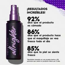 Urba n Decay All Nighter – Fijador de Maquillaje, Spray de Larga Duración Hasta 16 Hrs para Todo Tipo de Piel, No Transfiere - negro - Ver 5