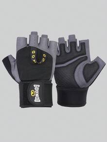 GOUNOD Half Finger Exercise Gloves With Widen & Lengthen Wrist Wrap Sweat-Wicking Training Gloves With Pull Ring Quickly Take Off Design Gym Sport Fitness Gloves. - Multicolor - View 13