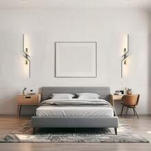 Lámpara de pared recargable por USB inalámbrica, de 3 temperaturas de color regulables, adecuada para sala de estar, dormitorio, gabinete de TV, entrada