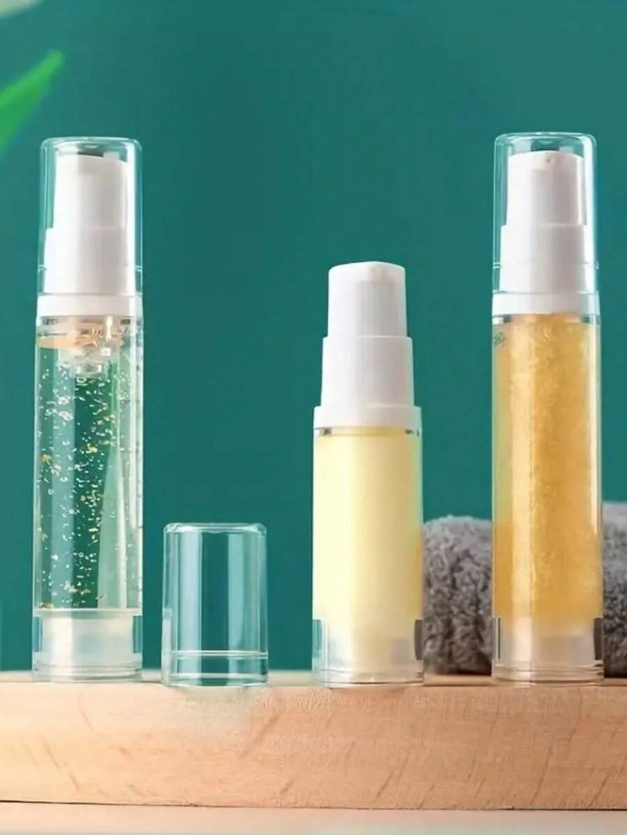 1个真空泵瓶乳液眼霜粉底旅行瓶迷你化妆品样品包装便携式化妆工具 - 無色 - 查看 1