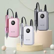 duofu Máquina Eléctrica De Taladro De Uñas Portátil Usb, Pluma De Arte De Manicura Eléctrica Y Rectificadora De Uñas Eléctrica, Kit De Máquina De Manicura Para Uñas Efile De 35000 Rpm Con 14 Piezas De Brocas Para Uñas Y 1 Cepillo Y 6 Bandas De Lija, Pulimento Profesional De Uñas Para Arte De Uñas, Para Dar Forma Y Pulir, Retirar Las Cutículas, Piel Muerta Y Callosidades Y Exfoliador De Gel, Juego De Máquina De Pulido De Uñas Y Aparatode Uñas, Accesorio De Kit De Manicura Y Pedicura Para Uñas De Acrílico Y Gel, Herramienta De Arte Diy Para Uñas, Para Uso En El Hogar Y En El Salón, Regalo De Año Nuevo