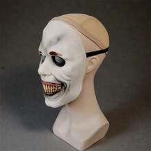 Scary Halloween Masks - Grim Reaper With White Face Demon Mask, Durable Latex Mask, Perfect For Role-Playing And Costume Accessories - Multicolor - View 7
