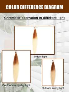 1-2 buc Extensii de păr Yaki sintetic, drept, culoare maro ombre, 26 inch | Coadă de cal pufoasă, rezistentă la căldură, pentru femei | Potrivită pentru Halloween, Crăciun, petreceri de sărbători - Multicolor - Vizualizare 7