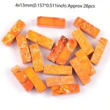 28 piezas/4x13mm Cuentas de piedra natural, cuentas cilíndricas columna y largas de tubo, cuentas de turquesa de sedimento marino para hacer joyas DIY, pulseras y collares hechos a mano, suministros artesanales, regalo para mujeres, materiales de abalorios de estilo bohemio, cuentas de piedras preciosas curativas, accesorios para fiestas de playa de verano, componentes de joyería nupcial y de boda