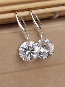 1 对 925 银 10 毫米珍珠吊坠耳环，粗钩女士耳环珠宝 - 耳環 - 查看 5