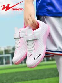 STARNOVO 儿童/青少年男孩/女孩足球鞋，适合室内/草地足球训练，专用足球运动鞋（本商品为标准尺码，建议脚窄者订购小 1 码，脚宽者订购大 1 码）
