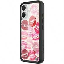 HMXGYJWildflower Cases Kensington Collab Compatible With Apple  16 Kiss Lipstick Red Pink Popular Aesthetic Cute  Protective Black Bumper 4ft Drop Certified Women Owned Small Business4023