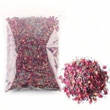 300g Pack Of High-Quality Rose Petals, Lavender Mixed With Natural Eternal Flowers, Dried Plant Flowers For Decoration, Perfect For Soap Making, DIY Handicrafts, Aromatherapy Candles, Dried Flowers Matching, Indoor And Outdoor Holiday Party Supplies Decoration, Hand Scattered Flowers, Colorful Paper Scraps