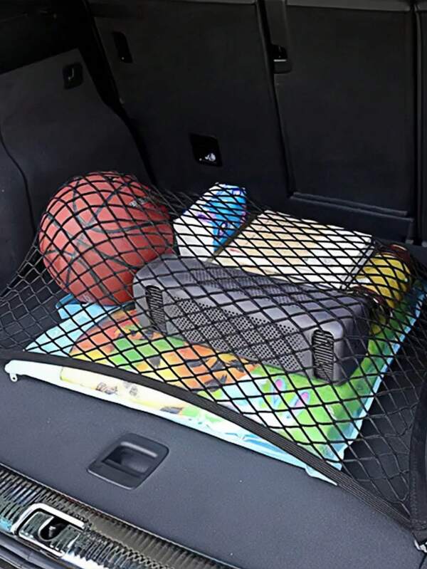 1 Stück/3 Stück Kofferraumnetz, 40*90cm/70*70cm/60*110cm elastisches Nylonnetz, Kofferraumorganizer-Netz auf der Rückseite, Kofferraumgepäcknetz, Ladungssicherungsnetz für Fahrzeuge, Zubehörbefestigungsnetz