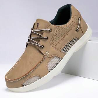 Casual veterschoenen voor heren, lichtgewicht, ademend, comfortabel voor vrije tijd, wandelen en autorijden