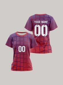 2025 Personalisiertes Sportjersey, Sommer Neu Lässig Outdoor Training Sport Einzel Top Kurzarm Damen Sport Team Club Training Gym Jersey Top Mit Vorder- Und Rückseite Bedrucktem Namen Und Nummer, Atmungsaktiv Und Komfortabel Für Alltag, Party, Weißes Unterhemd