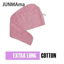 Toalla de pelo de algodón con textura de gofre extra grande de 30 pulgadas de largo y 400 GSM, ultra absorbente y de secado rápido, turbante de pelo ideal para mujeres con cabello largo y rizado, perfecto para el peinado "plopping", color rosa hippie, ideal para el regreso a clases - HippiePink - Ver 6
