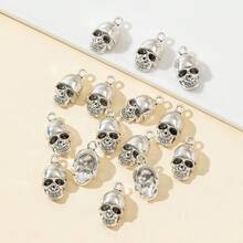 10/20pcs Shiny Punk Style Skull Shaped Pendant Decor, DIY Chain, Bracelet, Keychain, Jewelry Accessories