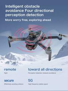 TOKQI 2025新款GT8无人机 - 双摄像头FPV无人机，配备4.3英寸屏幕、WiFi、无刷电机、避障功能 - 可折叠遥控四轴飞行器（生日/圣诞礼物） - 彩色 - 查看 8