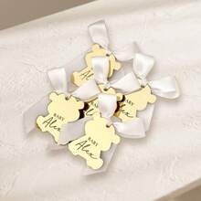 Gold Custom Acrylic Mirror Tags, Teddy Bear Party Gift Tag, Teddy Bear Baby Shower Favor Tags, Birthday Gift Tags, Thank You Gift Tag - Gold - View 3