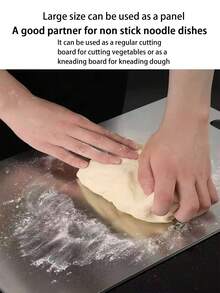 1 件不锈钢切菜板，2025 升级耐用厨房金属砧板，双面，适用于肉类、鱼类、蔬菜，可用洗碗机清洗，防滑