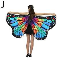 Áo choàng hình cánh bướm, chất liệu lụa mềm mại, phụ kiện trang phục biểu diễn sân khấu, đạo cụ tiệc tùng, nhiều kiểu dáng và màu sắc, quà tặng ngày lễ Halloween. - Nhiều màu - Xem 24