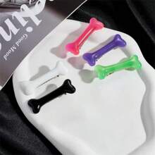 Zestaw 2 uroczych spinek do włosów w kształcie kości dla psa i aligatora, uniwersalne spinki do włosów z bocznymi grzywkami, akcesoria do włosów na imprezy i festiwale, spinki do włosów, klamry do włosów, spinki do włosów, spinki do włosów