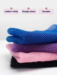 1pc/2pcsAfrican Bath Sponge, African Mesh Long Net Bath Sponge, Exfoliating Shower, Body Wash, Back Scrub,Body Scrubber,Sponge, Smooth Skin, Body Scrubber,Very Suitable For Daily Use - Multicolor - View 3