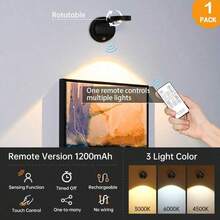 1Pc 1200MAh Đèn Tranh Tường Có Thể Sạc Lại Đèn Tường Trong Nhà Led Cảm Biến Chuyển Động Đèn Chiếu Sáng Để Treo Ảnh Tranh Trưng Bày Trưng Bày cầu Thang Phòng Khách Phòng Trưng Bày - nhiều màu - Xem 13