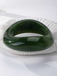 1 Pc Resin Chunky Bangle Cuff Bracelet Irregular Shape Arm Band Jewelry For Women - Multicolor - View 5