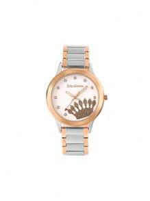 Juicy Couture Reloj de cuarzo para mujer Waych, reloj de pulsera de acero inoxidable con detalles de cristal de primera calidad para mujer.