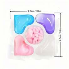 五合一洗衣凝珠，溶解粉末珍珠，深层清洁，持久留香，优质 PET 材质，去污柔顺衣物，不含染料，适用于家庭、酒店、学校、旅行必备