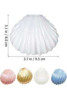 1/2/4 صندوق هدايا من الصدف البلاستيكي، صندوق حلوى من الصدف، صندوق مجوهرات صغير متعدد الاستخدامات، صندوق حلوى وصندوق خاتم، حامل عرض المجوهرات، مناسب للزفاف وحفلات الحمام والأعياد وحفلات الأطفاد والحفلات ذات الموضوع الهاواي (متوفر ب- 4 ألوان: وردي، أبيض، أزرق، ذهبي) - متعدد الألوان - مشاهدة 3