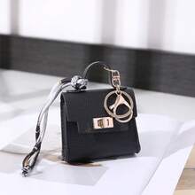 NYXIA Mini Square Leather Bag Charm Bag Pendant Light Luxury Cute Bag Pendant Fashion Decor Accessories Creative Keychain Women Gift Lipstick Bag Earphone Charter Bag Wallet Mini Purse Coin Wallet For Women Wallet Mini Wallet Purse Wallet - Multicolor - View 14