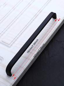 Black Aluminum Alloy Handle, Fashionable Kitchen Cabinet Knob And Drawer Pull (Set: Handles + Screws)