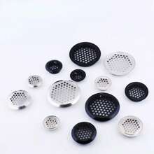 10pcs Round Cabinet Air Duct Vent Dia.19mm-53mm Steel Louver Mesh Hole Plug Decoration Cover Wardrobe Grille Ventilation Systems