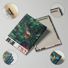 1pc Nostalgic Wall Art Picture Aesthetic Japanese Canvas Prints Paintings Vintage Asian Posters Retro Decor For Bedroom, Living Room, Or Bar Cart ,Dorm,Wall Decor Gift For Her Unframed