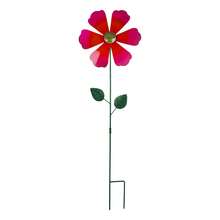 Flower Windmill Ground Stake Decor Vivid Metal Flower Stakes Petals Swaying For Garden Landscapes Wedding Party Decor