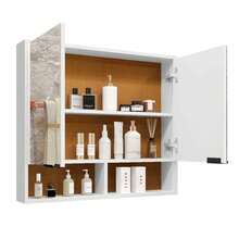 2-Door Wall-Mounted Bathroom Cabinet With Mirror And Achilles Niche - COLORS - trắng - Xem 2