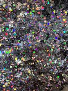 Holographic Flocked Glitter 10g Bag Each - màu đen - Xem 1