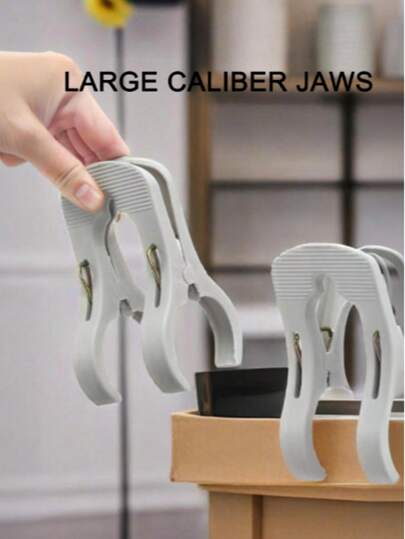 防风塑料晾衣夹 - 耐用被子夹，防滑设计，适用于毯子、床单和厚衣物 - 多功能晾衣夹，室内/室外均可使用，房车露营 - 适合需要牢固固定的房主、家庭和露营者