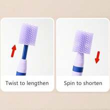 1pc Baby Silicone Portable Bottle Brush With Storage Box, Baby Nipple Brush Drying Rack Travel Set