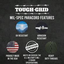 Cuerda de paracaídas premium de nailon de 550 libras fabricada en EE. UU. para supervivencia al aire libre, resistente y táctica, con hilos gruesos utilizada por el ejército de EE. UU. Tipo III MilSpec - Piel de ante+100+pies. - Ver 6