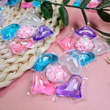 Five-In-One Laundry Beads 20pcs Five-In-One Laundry Liquid Antibacterial And Mite Removal Fragrance Beads Strong Stain Remover Family Softening Laundry Liquid Concentrated Household Clothes Fragrance Laundry Ball Laundry Beads - Multicolor - View 3