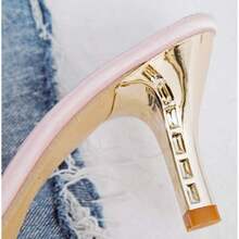 Local Shipping 2025 New  Cute Fuzzy Heels Furry Kitten Heels For Lingerie Wedding BirthdayWomen Sexy Slipper - Hồng - Xem 3