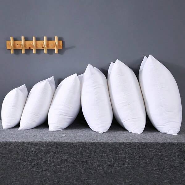 1pc White Square Throw Pillow Insert, Made Of Velvet Fabric With Zipper, Removable And Washable, Soft And Plush Decorative Cushion Suitable For Sofa, Bed, Bedroom Or Travel