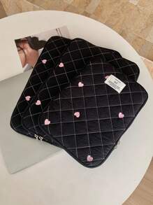 Bolso para laptop con bordado de corazón lindo, Estuche para tableta de 10/11 pulgadas, Bolso interior para laptop de 13-15.6 pulgadas - Multicolor - Ver 9