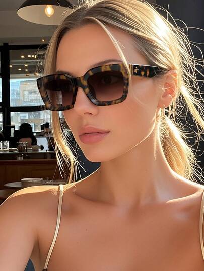 1 par de gafas de sol unisex de estilo bohemio de lujo, ligeras y con estampado de leopardo, adecuadas para deportes, viajes, festivales de música, estilo deportivo, conducción, atuendos de vacaciones, playa, salidas, accesorios de verano, vacaciones, salidas familiares, golf, senderismo, atuendo elegante, accesorios de estilo callejero, fiestas, actividades al aire libre, estilo callejero, pesca, actividades al aire libre, vacaciones