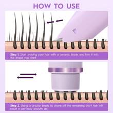 Women Bikini Trimmer, Dual-Head Hair Trimmer For Women,2-In-1 Bikini Shaver With Ceramic Blade Heads & Type-C Charging Port, Electric Razors For Women Pubic Hair,Underarms,Legs,Arms,Face - Multicolor - View 5