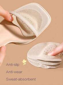 1-5 Pairs Of High Heels Forefoot Stickers, Soft Shock Absorbing Sweat Absorbent Anti-Slip Summer Sandals Invisible Self-Adhesive Anti-Slip Forefoot Pads For Women's High Heels And Men's Sneakers