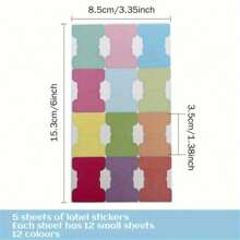 60 Writable Double Sided Adhesive Index Tabs - 12 Mixed Color Planner Stickers For Book Page Markers, Office & School Supplies, Durable Adhesive Page Markers, Planning Accessories For Organizational And Annotation Use | Vibrant Index Tabs | Flexible Adhesive Tabs,School Supplies,Back To School