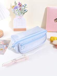 1 New Creative Large Capacity Learning Pencil Case With Multifunctional Desktop Organization And Storage Stationery Box For Boys And Girls To Study And Work, Portable Pencil Case For Learning, Gift Giving,Pencil Pouch,School Bag, School Supplies,Back To School - Multicolor - View 5