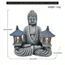 Solar-Powered LED Buddha Statue Light – Outdoor Garden Decor For Patio ...