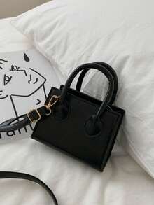 1pc PU Zipper Closure Bag, Fashionable Niche Design, Minimalist Mini Handbag, Square Bag, Korean Style, Multifunctional Compact Crossbody/Shoulder Bag, Casual Comfortable Adjustable Strap, Smooth Long Style, Versatile, Suitable For Daily Use, Women's Daily Shopping And Travel - Simple Handbag (high-end Version) - View 15